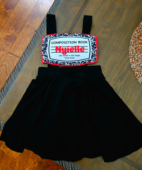 Custom "Composition Book" Dress