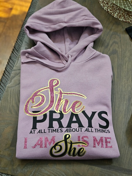 She Prays - Modestly Cropped Hoodie